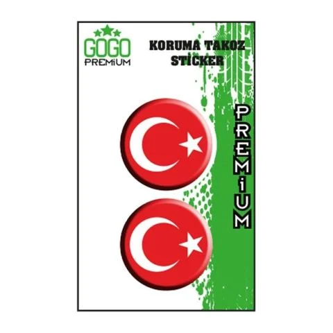 TÜRK BAYRAĞI DAMLA STİCKER 2'Lİ